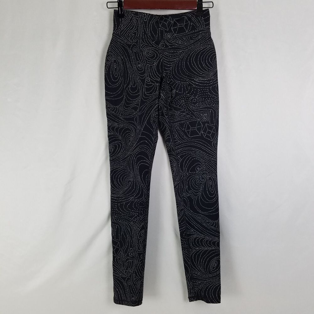 Mossimo Leggings Womens XS Black Low Rise Geometric Print Pants W22 x L28